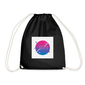 80s Vibes - Retro Revival - Drawstring Bag - black - Front