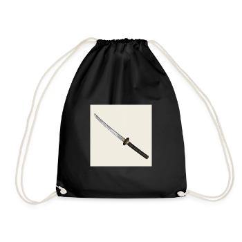 Samurai Sword: A Masterpiece of Blacksmithing - Drawstring Bag - black - Front