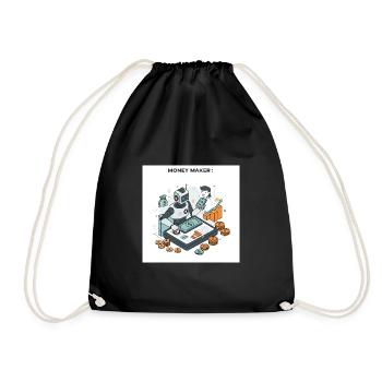 The Art of Making Money: Paths to Prosperity - Drawstring Bag - black - Front