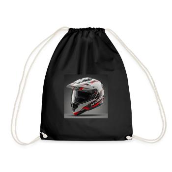 Sporty helmets for motorcycle enthusiasts - Drawstring Bag - black - Front