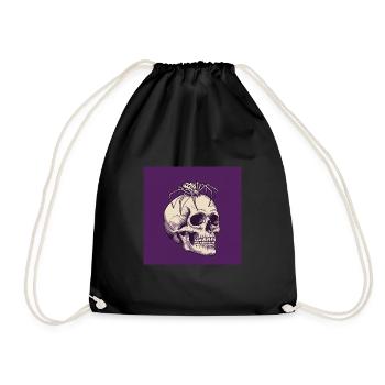 Skull and Spider – Dark Elegance of Death - Drawstring Bag - black - Front