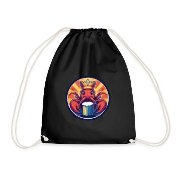 Bière de crabe de homard - Sac de sport léger - noir - Devant