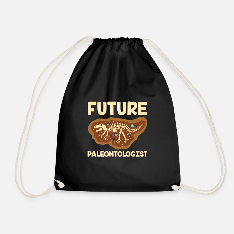 Future Paleontologist Fossil Dinosaurs Skeleton - Drawstring Bag - black