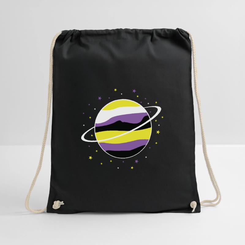 Nonbinary Planet Nonbinary Pride Drawstring Bag