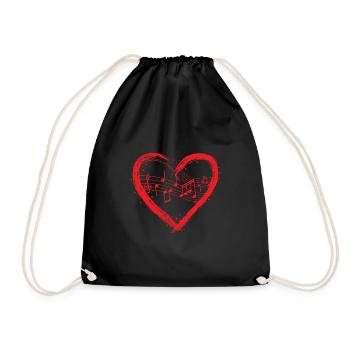 Musique de la Saint-Valentin Mélodie du musicien de la Saint-Valentin - Sac de sport léger - noir - Devant