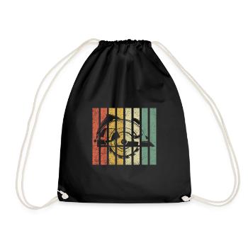 Vintage Retro Kreissäge Zimmermann Holzarbeiter - Turnbeutel - Schwarz - Vorne