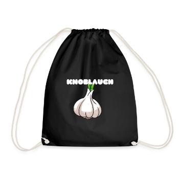 Knoblauch - Turnbeutel - Schwarz - Vorne