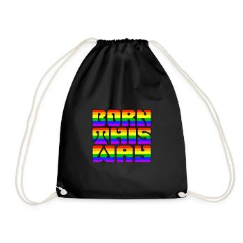 Born This Way - Pride - Drawstring Bag - black - Front