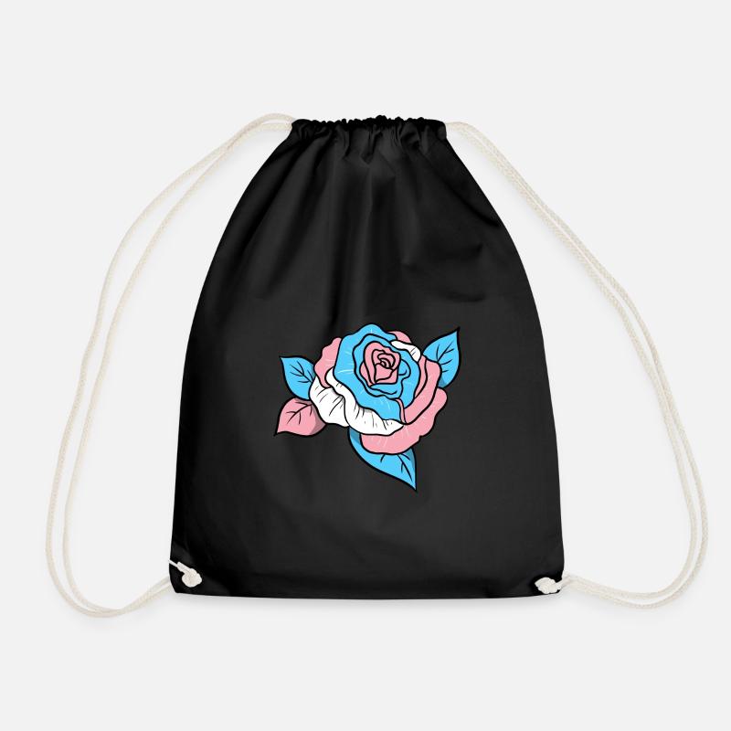 Trans Pride Rose - Turnbeutel - Schwarz