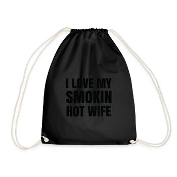 Drôles d’hommes Vêtements Cadeau pour Lui Mari J’Aime Mon - Sac de sport léger - noir - Devant