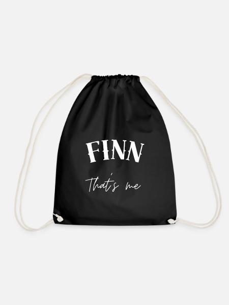 Finn ist mein Name Fynn Geschenke Fin Finnland - Turnbeutel - Schwarz