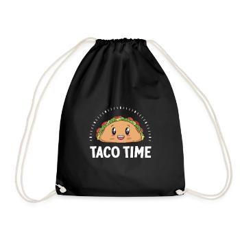 Taco Time Funny Womens Fitness Gym Workout - Sac de sport léger - noir - Devant
