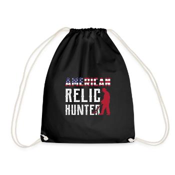 American Relic Hunter American Flag Metal Hunter - Drawstring Bag - black - Front