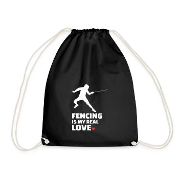 Fencing - Drawstring Bag - black - Front