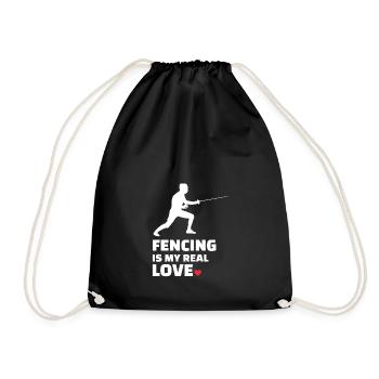 Fencing - Drawstring Bag - black - Front