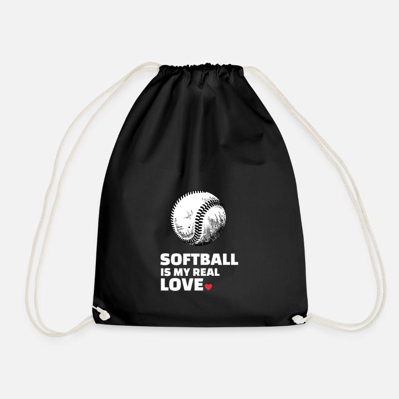 Ich Liebe Softball - Turnbeutel - Schwarz