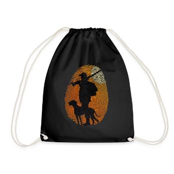 Chasse chasseur la chasse mon adn - Sac de sport léger - noir - Devant