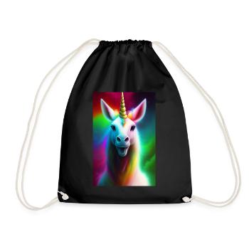 Unicorn - Drawstring Bag - black - Front