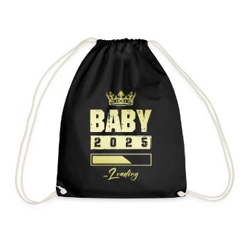 Baby 2025 Loading - Turnbeutel - Schwarz - Vorne