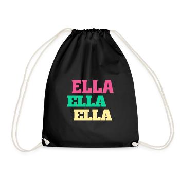Ella Geschenke zum Geburtstag Ellas Name Ellachen - Turnbeutel - Schwarz - Vorne