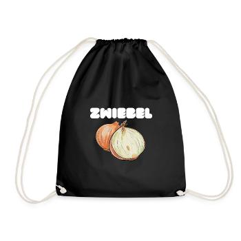 Zwiebel - Turnbeutel - Schwarz - Vorne