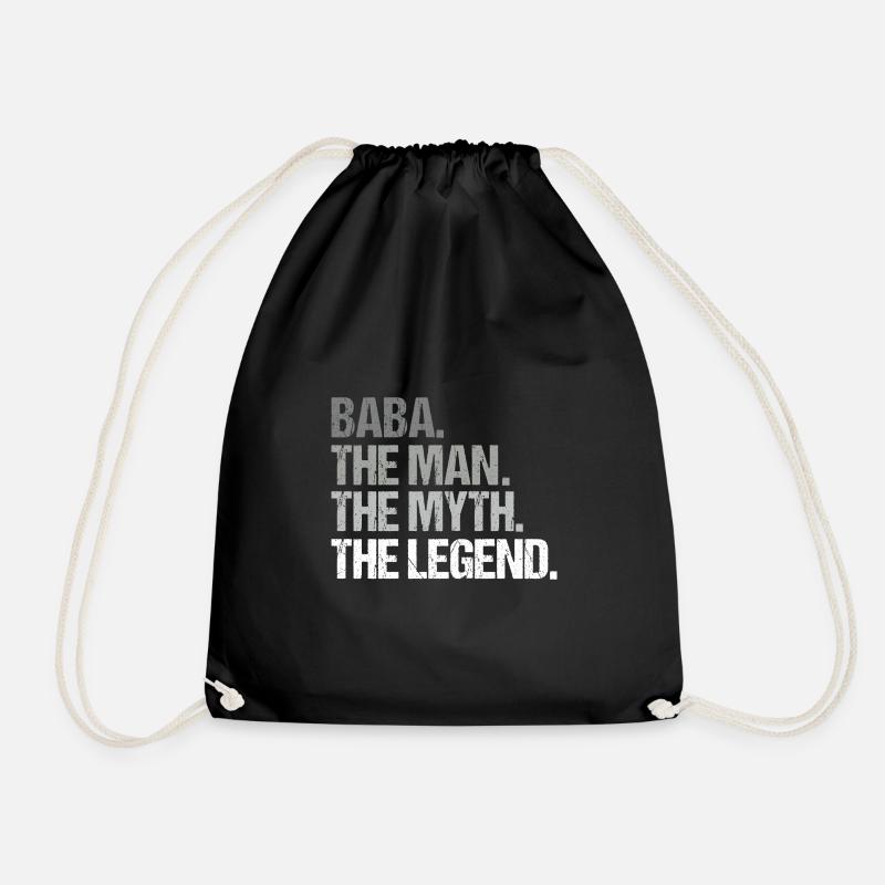 Baba der Mann Mythos Legende Vatertag Geschenkidee - Turnbeutel - Schwarz