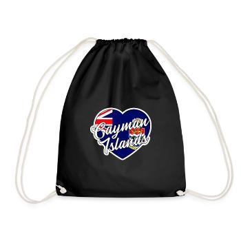 Cayman Islands - Drawstring Bag - black - Front