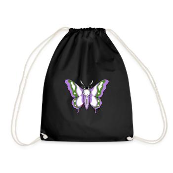 Genderqueer Pride Moth - Sac de sport léger - noir - Devant