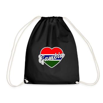 Gambia - Drawstring Bag - black - Front