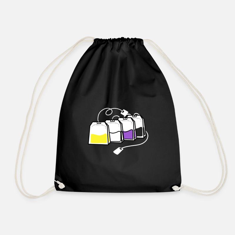 Nonbinary Pride Teebeutel Nonbinary Pride - Turnbeutel - Schwarz