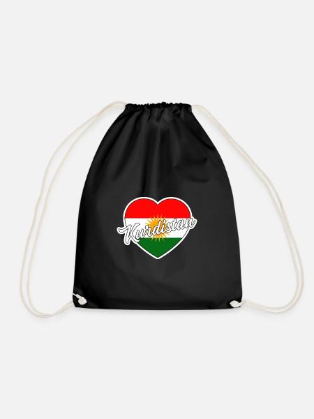 Kurdistan - Turnbeutel - Schwarz