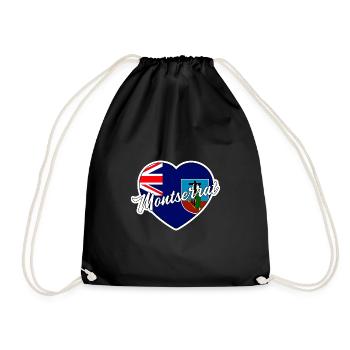 Montserrat - Drawstring Bag - black - Front