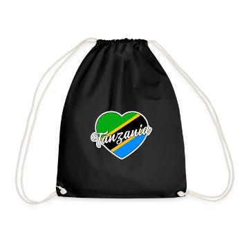 Tanzania - Drawstring Bag - black - Front