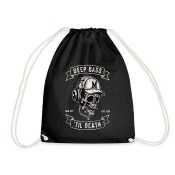 Deep Bass jusqu’à la mort | Conception minimale des basses et de l’électroérosion - Sac de sport léger - noir - Devant
