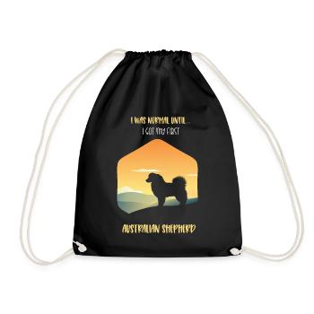 Australian Shepherd Geschenk - Turnbeutel - Schwarz - Vorne