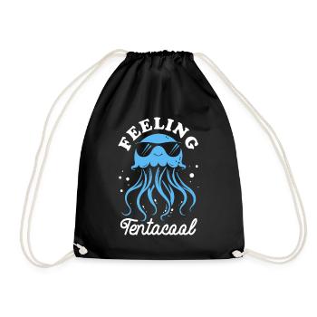 Feeling Tentacool - Méduse avec des tentacules - Sac de sport léger - noir - Devant