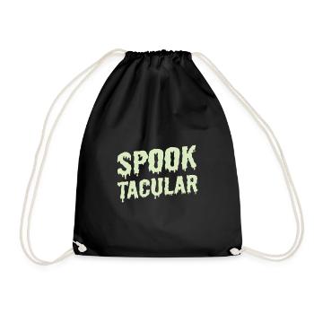 Halloween Shirt Spooktacular Costume Gift Tee - Drawstring Bag - black - Front