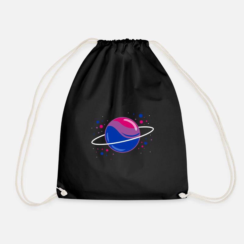 Bisexueller Weltraumplanet Bisexual Pride - Turnbeutel - Schwarz