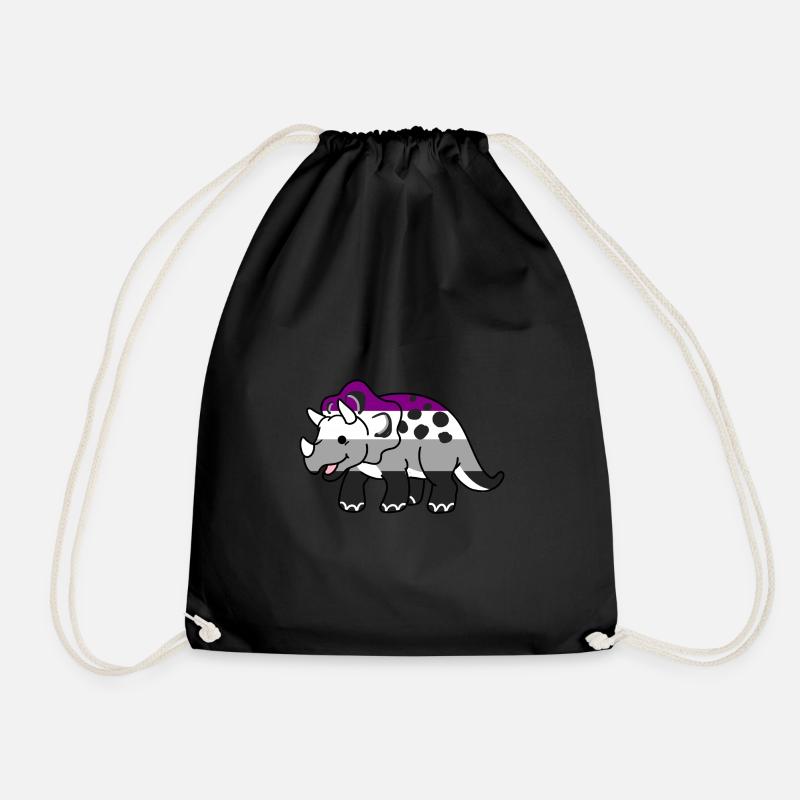 Asexueller Triceratops Ace Pride - Turnbeutel - Schwarz