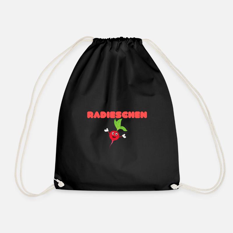 Radieschen - Turnbeutel - Schwarz