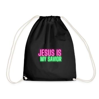 Jésus est mon Sauveur Les Proverbes chrétiens Vêtements - Sac de sport léger - noir - Devant