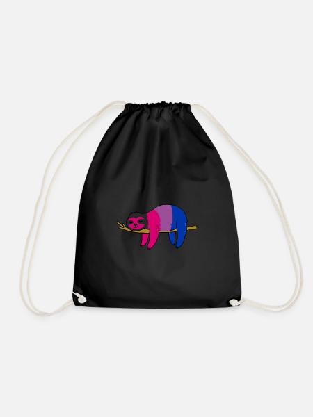Bisexual Pride Faultier - Turnbeutel - Schwarz
