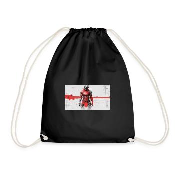 Futuristischer Cyber-Samurai - Turnbeutel - Schwarz - Vorne