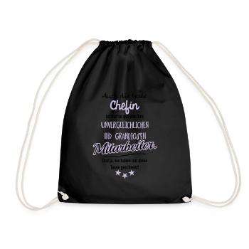 Beste Chefin Tasse - Turnbeutel - Schwarz - Vorne