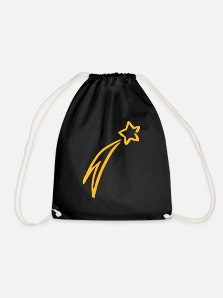 Sternschnuppe Stern Bethlehem Weihnachten Geschenk - Turnbeutel - Schwarz