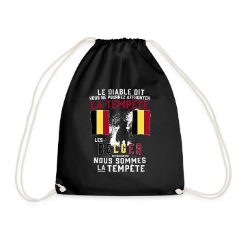 Tempête Belges - Sac de sport léger - noir - Devant