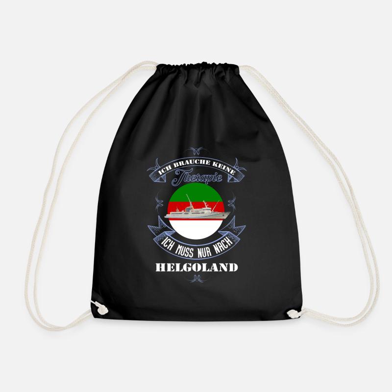 MS Helgoland Tshirt - Turnbeutel - Schwarz