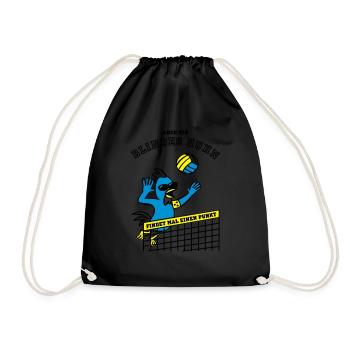 Blindes Huhn Volleyball - Turnbeutel - Schwarz - Vorne