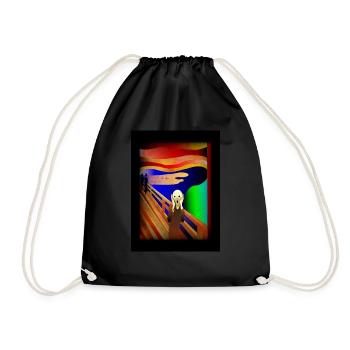 Le cri par Edvard Munch - Mon interprétation. - Sac de sport léger - noir - Devant