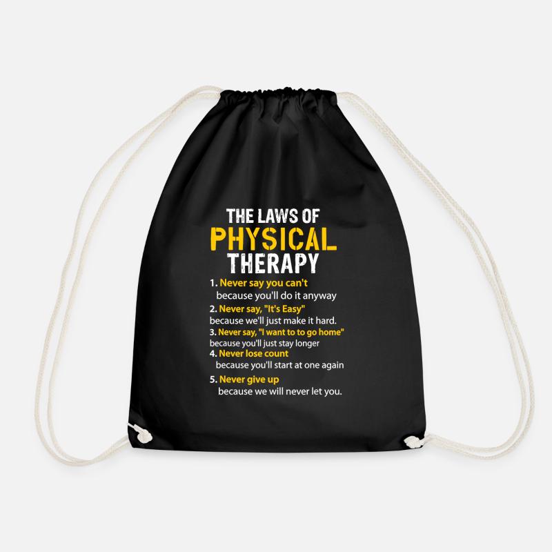 Physiotherapie T-Shirts - Turnbeutel - Schwarz